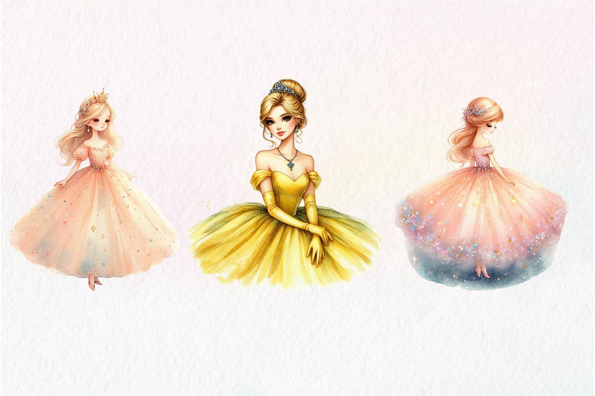 Cute Princess Clipart Bundle - CraftNest - Digital Crafting and Art