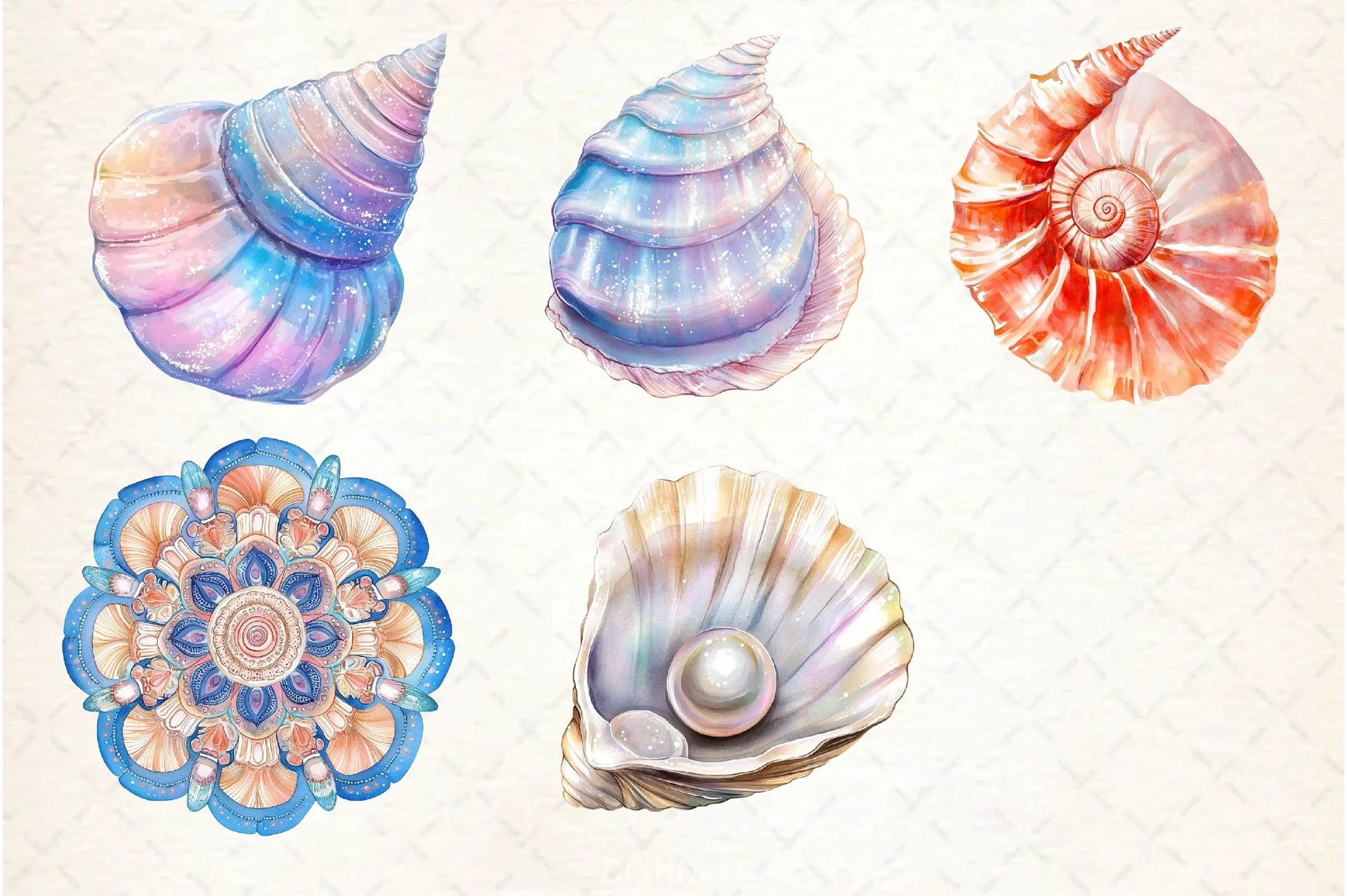 Summer Seashell Clipart Bundle 2 - CraftNest - Digital Crafting and Art
