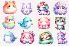 Squishmallow Animals Clipart Bundle - CraftNest - Digital Crafting and Art