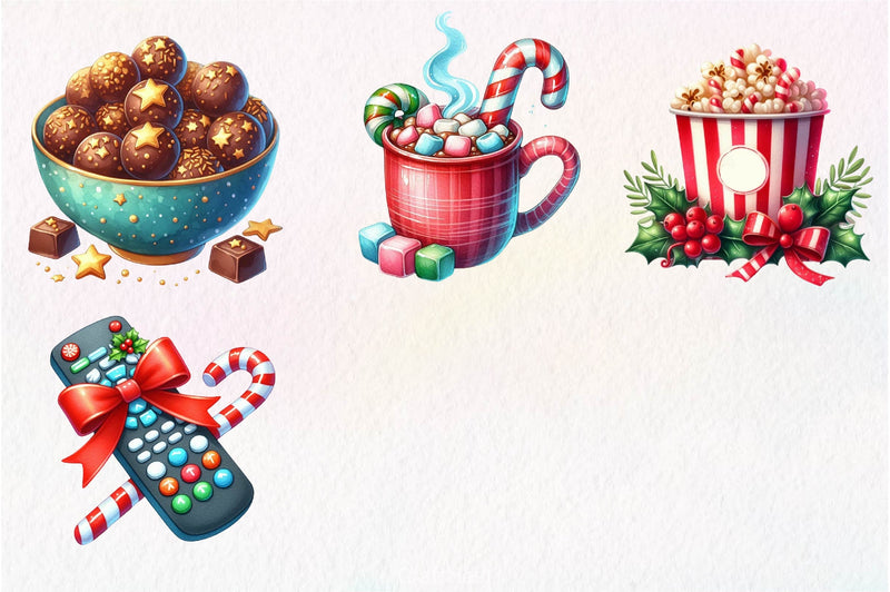 Christmas Movie Night Clipart Bundle 2 - CraftNest - Digital Crafting and Art
