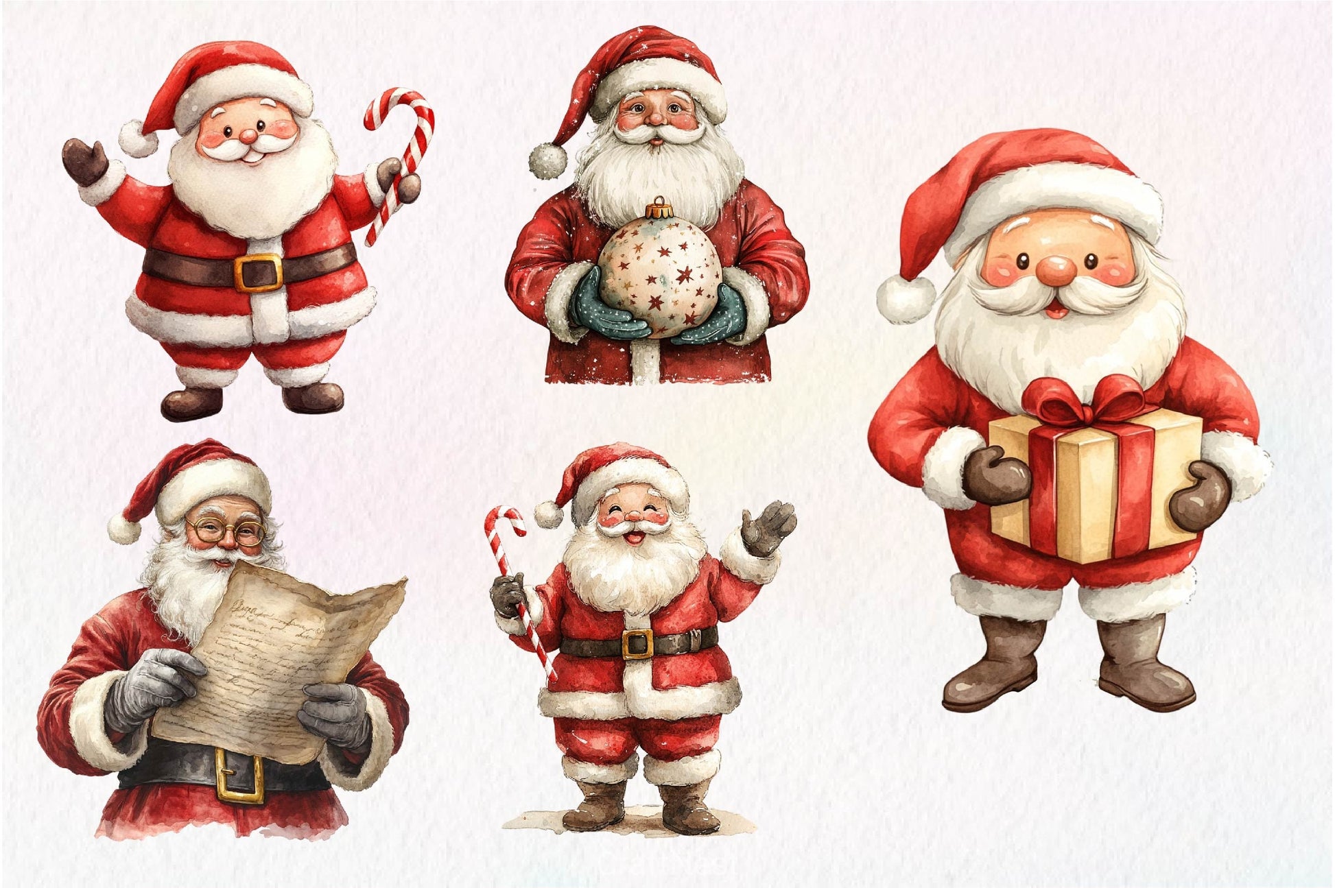 Vintage Santa Claus Clipart Bundle - CraftNest - Digital Crafting and Art