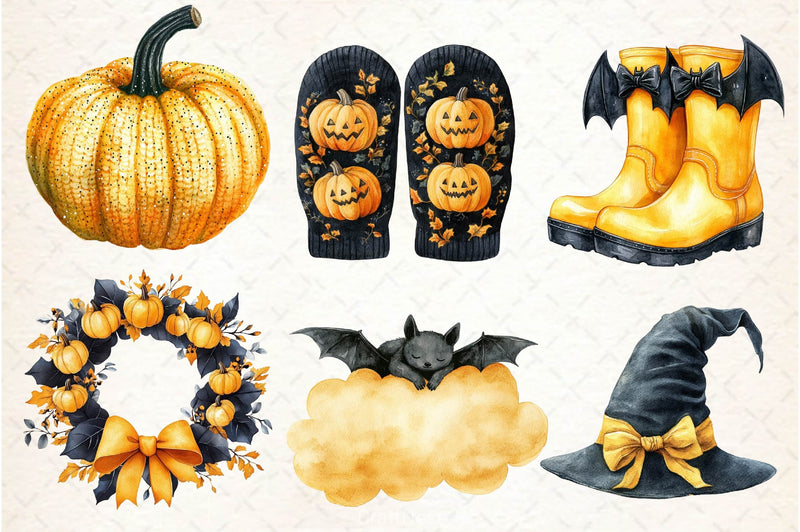 Cozy Halloween Clipart Bundle - CraftNest - Digital Crafting and Art