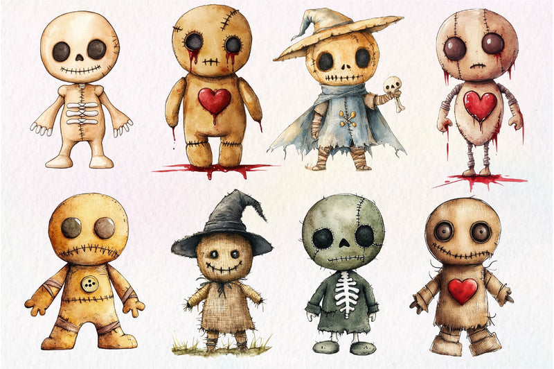 Halloween Voodoo Doll Clipart Bundle 2 - CraftNest - Digital Crafting and Art