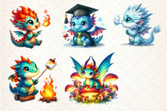 Baby Dragon Clipart Bundle 3 - CraftNest - Digital Crafting and Art