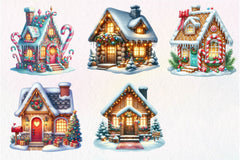 Christmas House Clipart Bundle 2 - CraftNest - Digital Crafting and Art