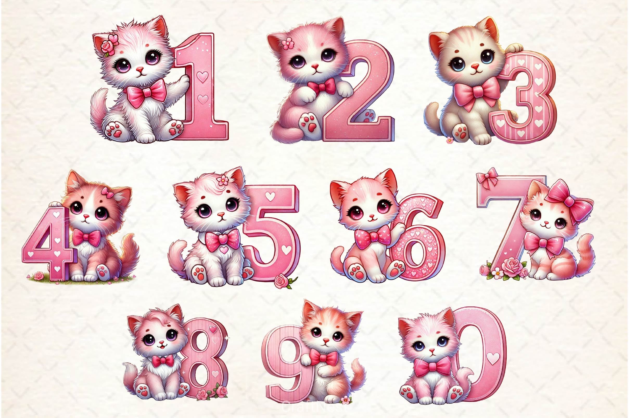 Valentine Cats Alphabet Clipart Bundle - CraftNest - Digital Crafting and Art