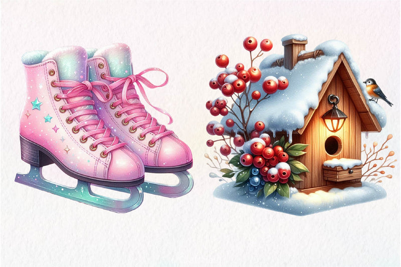 Cozy Winter Wonderland Collection Clipart Bundle - CraftNest - Digital Crafting and Art