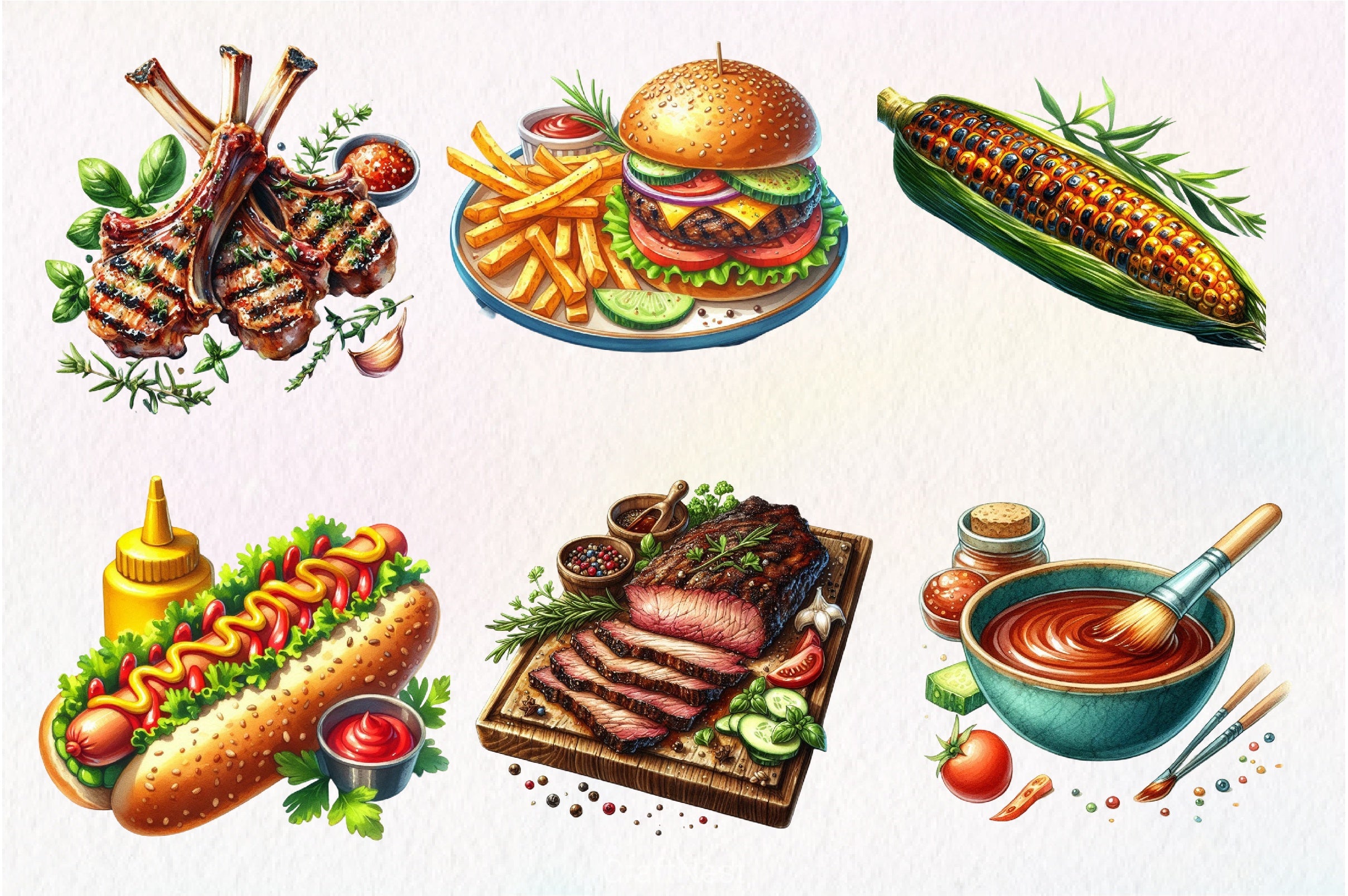 BBQ Barbecue Clipart Bundle - CraftNest - Digital Crafting and Art