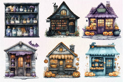 Halloween Storefront Clipart Bundle 1 - CraftNest - Digital Crafting and Art