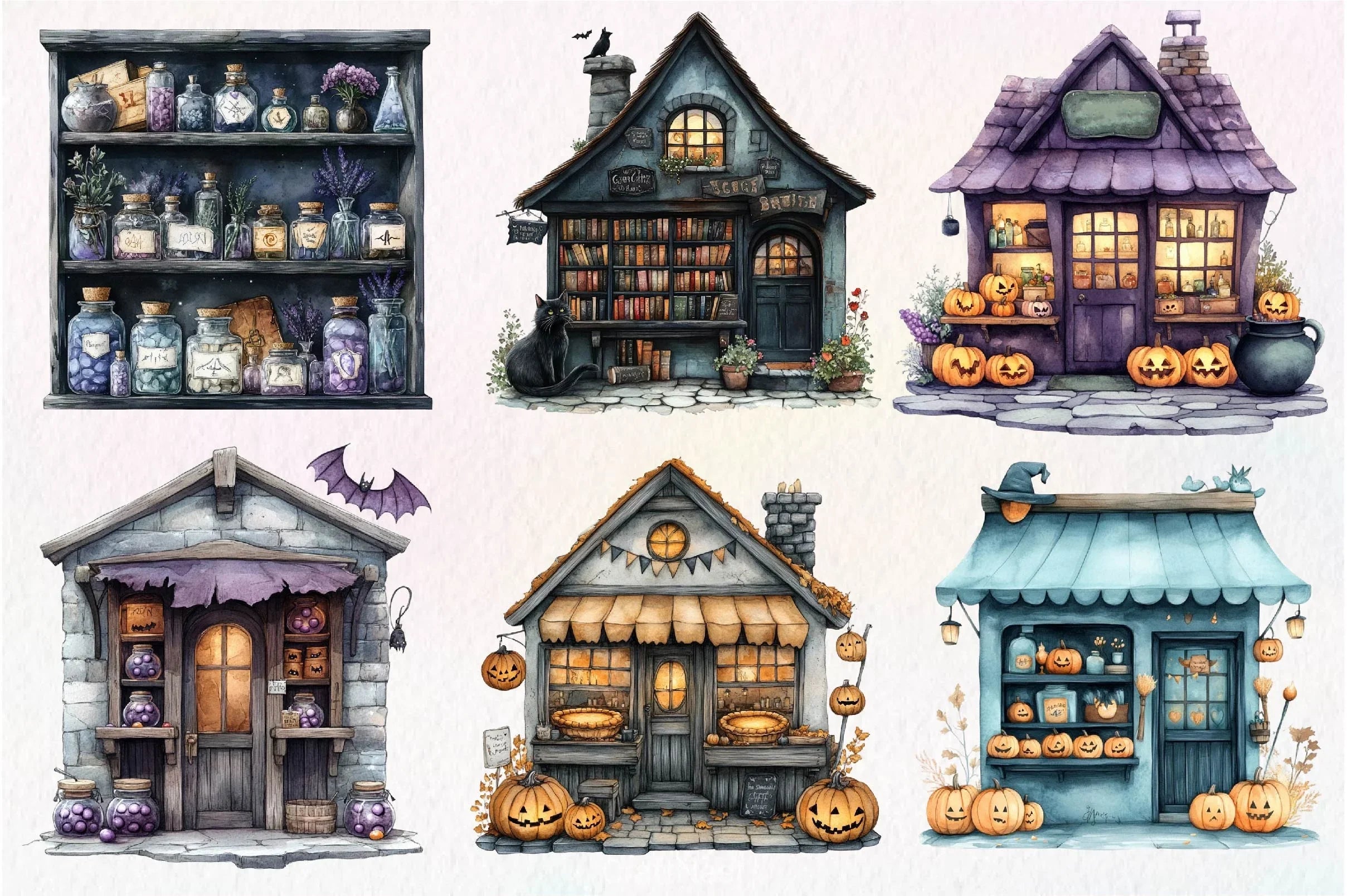 Halloween Storefront Clipart Bundle 1 - CraftNest - Digital Crafting and Art