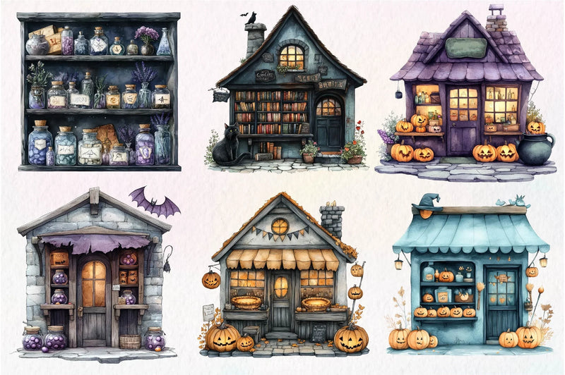Halloween Storefront Clipart Bundle 1 - CraftNest - Digital Crafting and Art