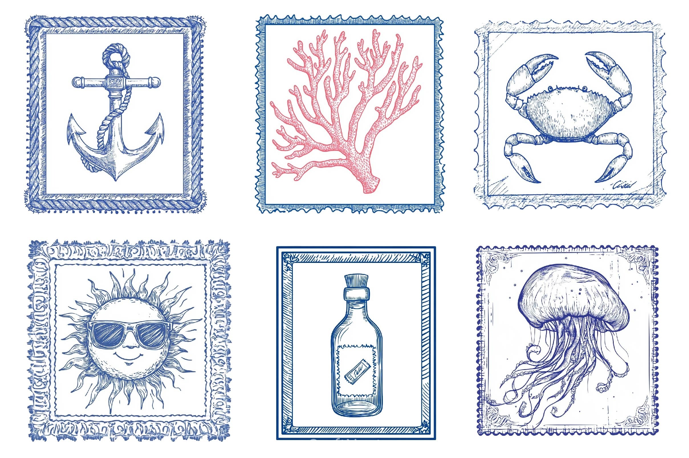 Summer Coastal Clipart Bundle - CraftNest - Digital Crafting and Art