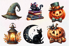 Vintage Halloween Clipart Bundle 7 - CraftNest - Digital Crafting and Art