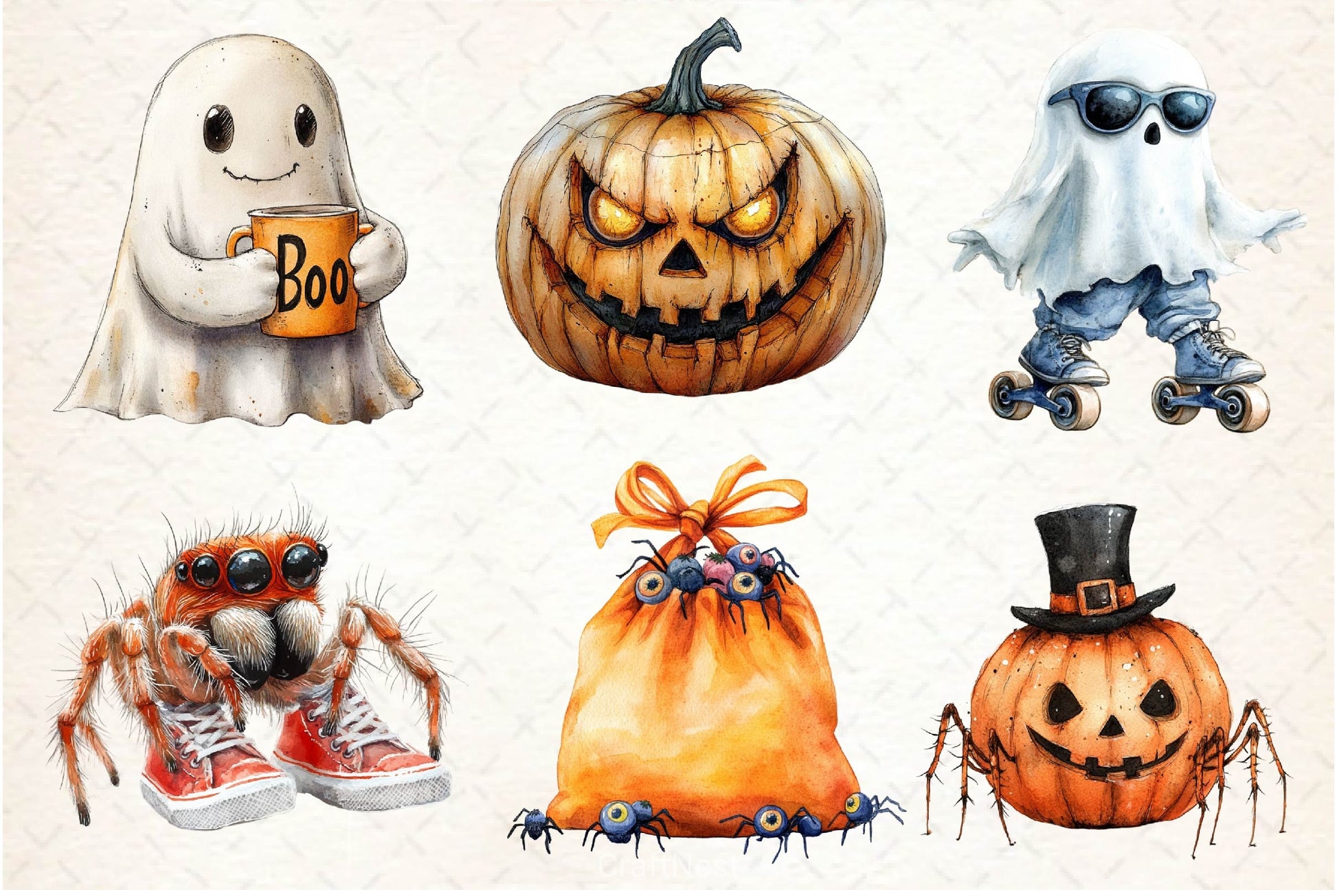 Spooky Weird Halloween Clipart Bundle - CraftNest - Digital Crafting and Art