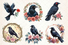Creepy Crow Clipart Bundle - CraftNest - Digital Crafting and Art