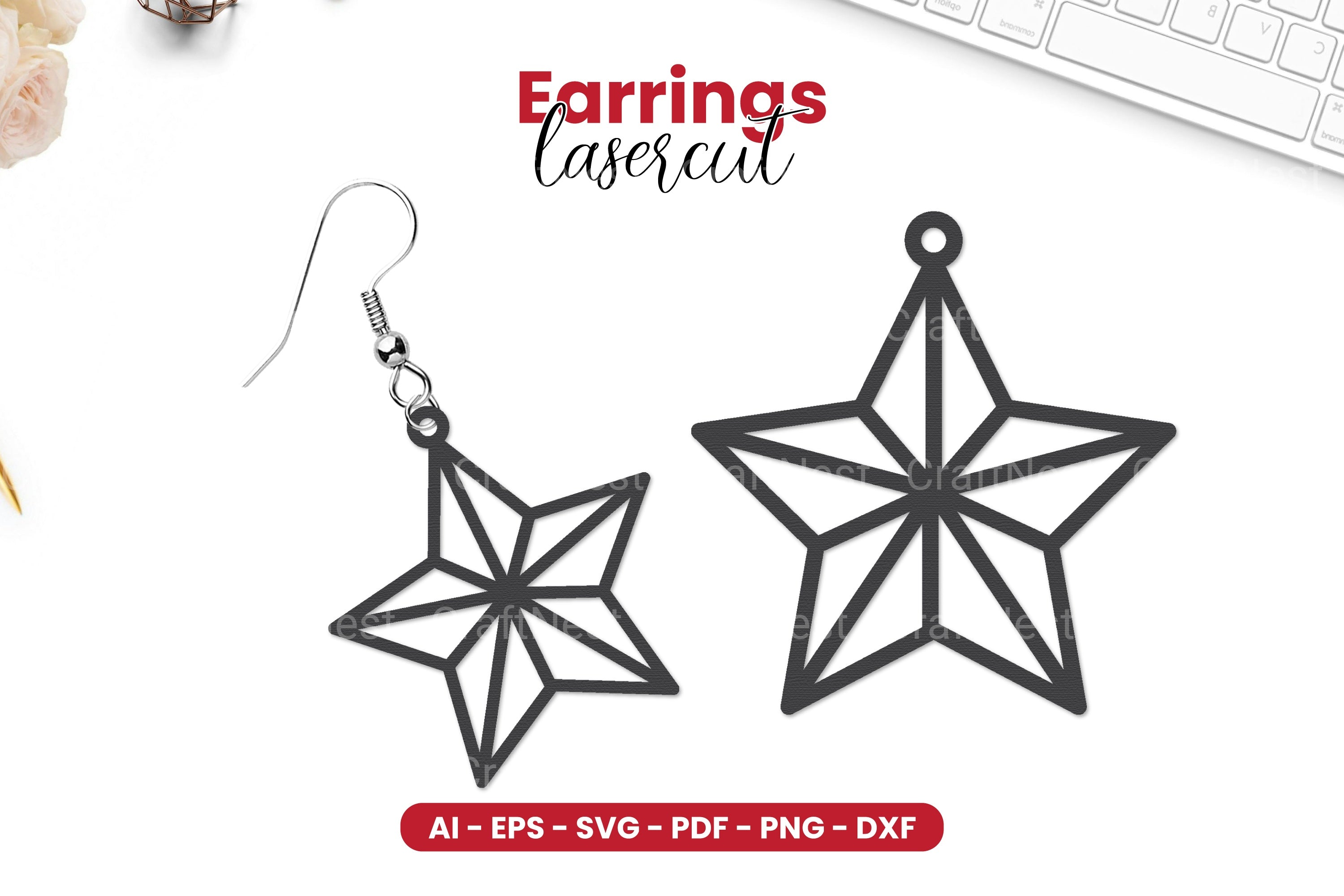 4th of July Earrings Laser Cut SVG Bundle