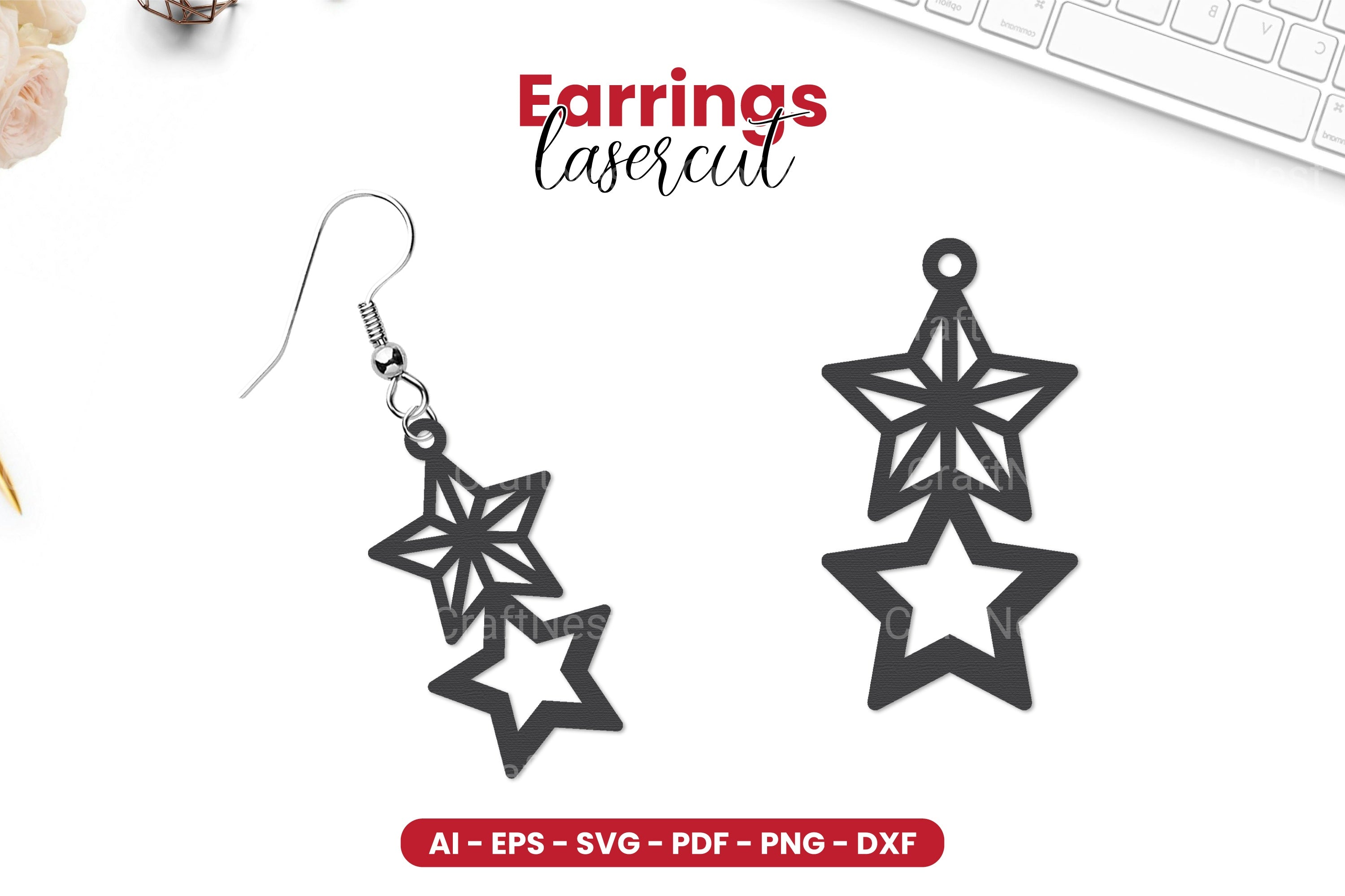 4th of July Earrings SVG Clipart Bundle