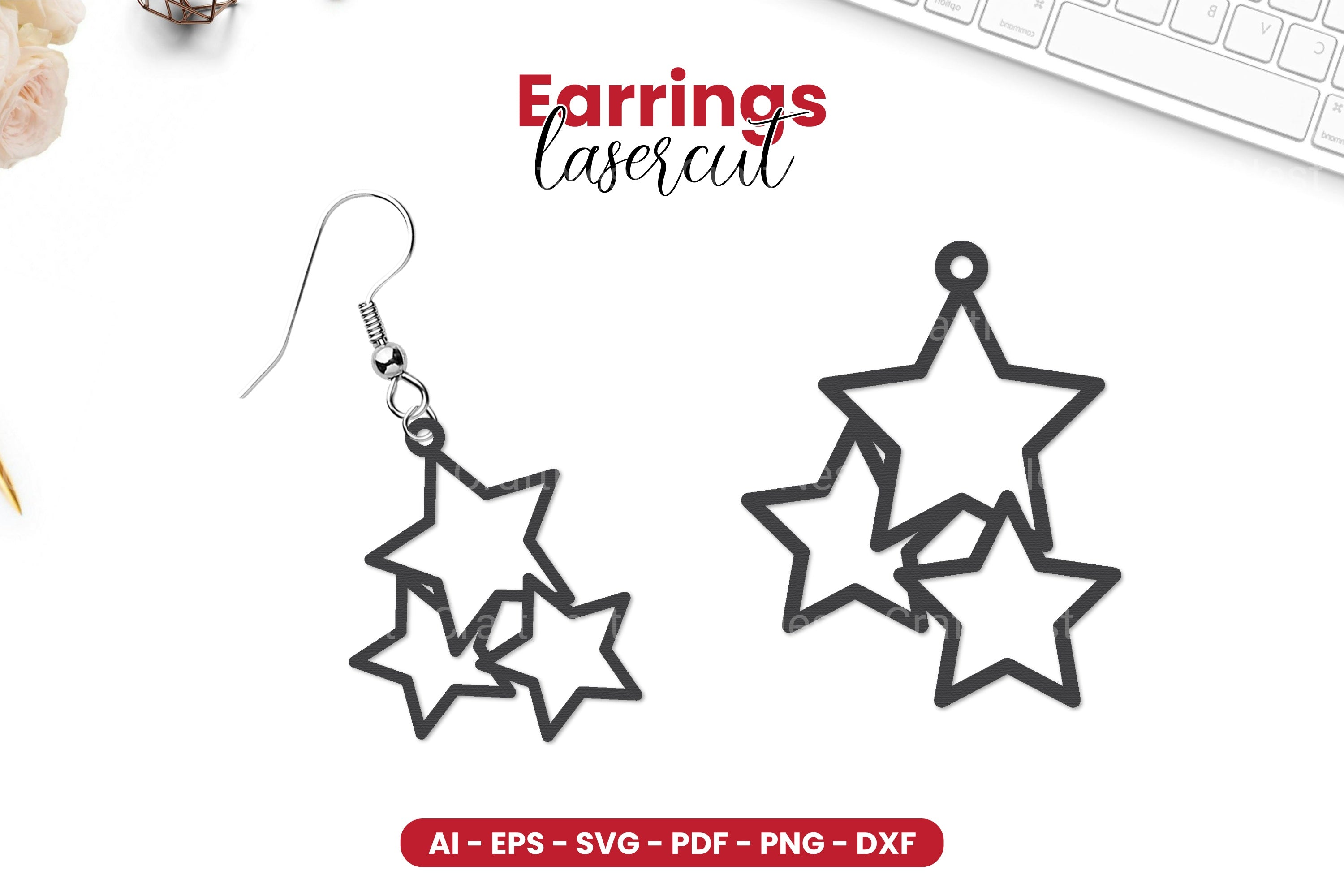 4th of July Earrings Laser Cut SVG Bundle