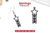 4th of July Earrings Laser Cut SVG Clipart Bundle