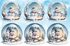 Snowman In Snow Globe Clipart Bundle - CraftNest - Digital Crafting and Art