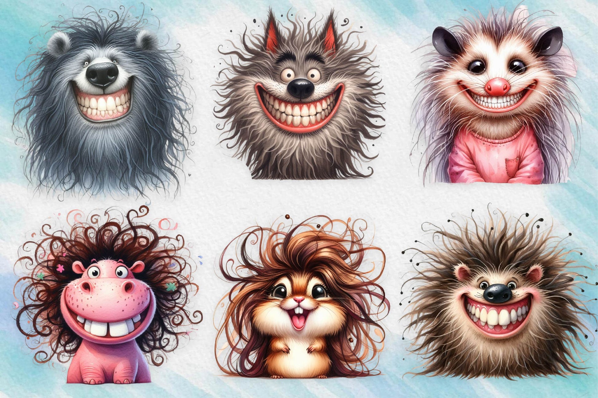 Cute Funny Animals Clipart Bundle - CraftNest - Digital Crafting and Art