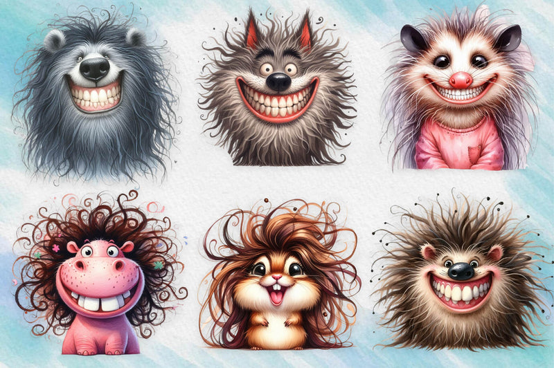 Cute Funny Animals Clipart Bundle - CraftNest - Digital Crafting and Art