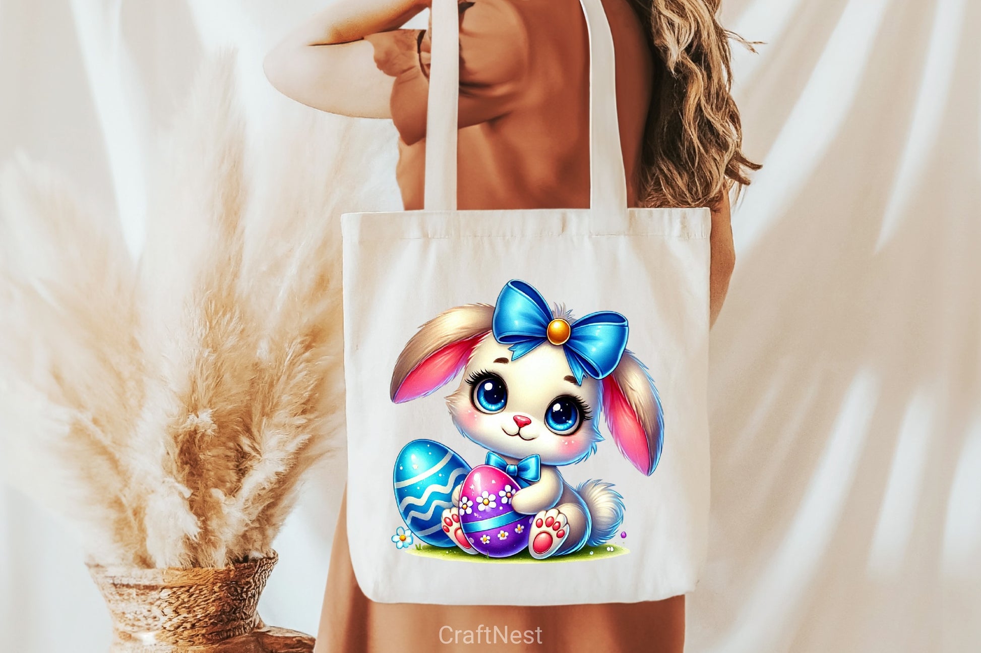 Easter Bunny Eggs Clipart Bundle - CraftNest - Digital Crafting and Art