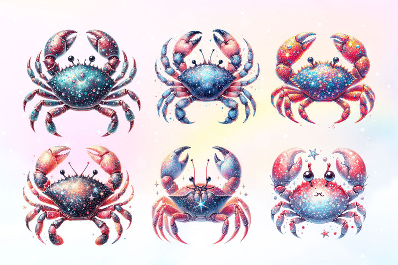 Cute Crab Clipart Bundle 2 - CraftNest - Digital Crafting and Art