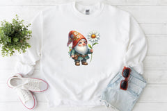 Cute Gnomes Daisy Clipart Bundle 2 - CraftNest - Digital Crafting and Art