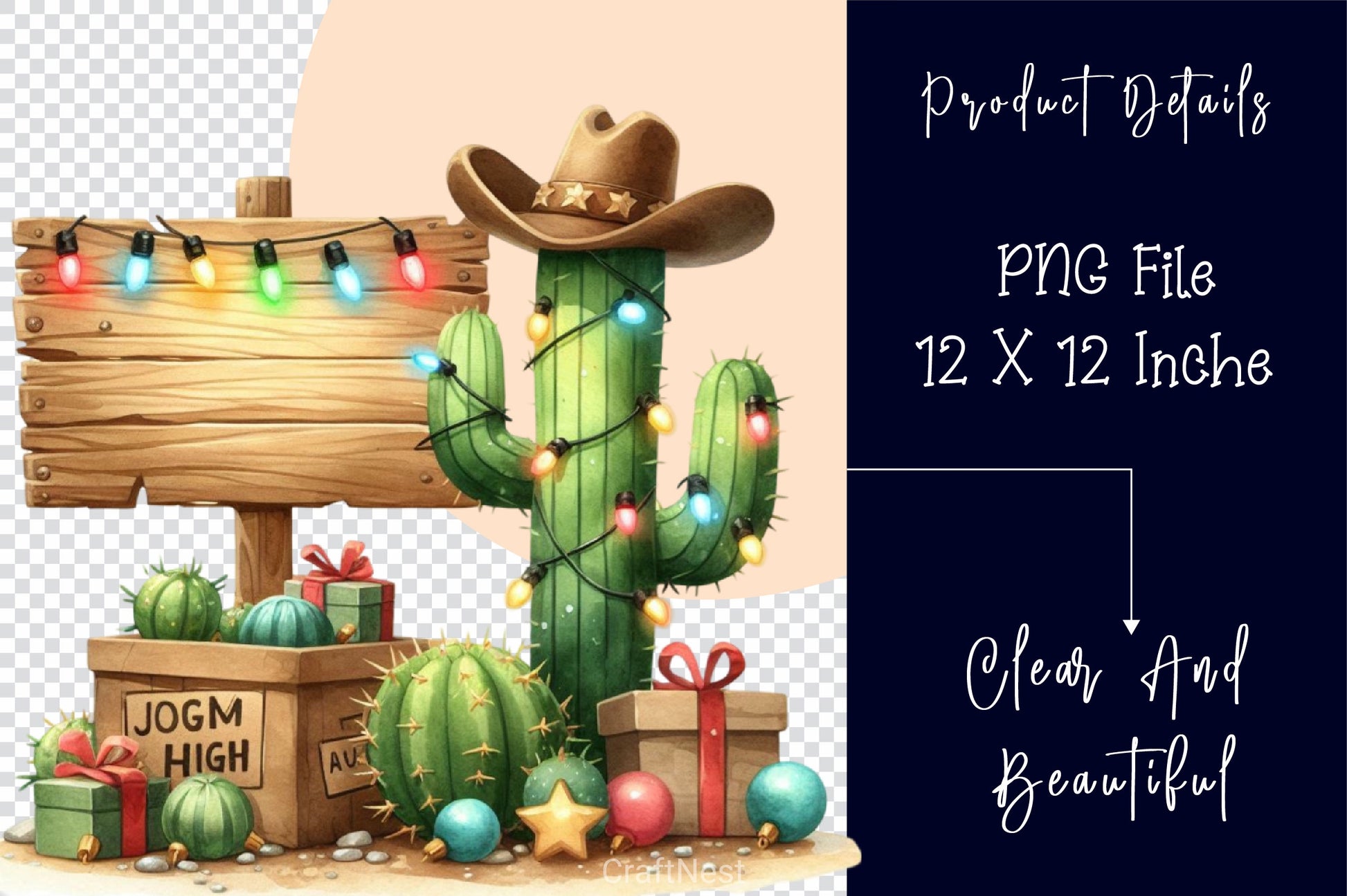 Western Christmas Clipart Bundle 3 - CraftNest - Digital Crafting and Art
