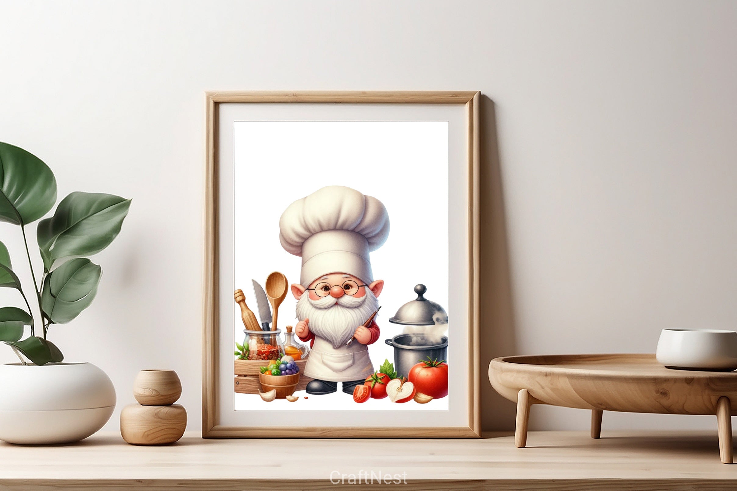 Gnome Chef Clipart Bundle - CraftNest - Digital Crafting and Art