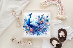 Floral Peacock Clipart Bundle - CraftNest - Digital Crafting and Art