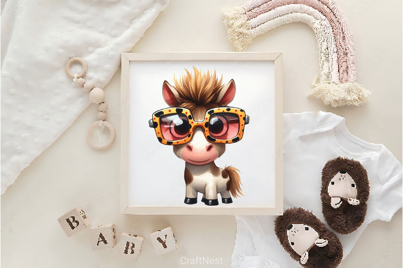 Cute Funny Farm Animals Clipart Bundle - CraftNest - Digital Crafting and Art