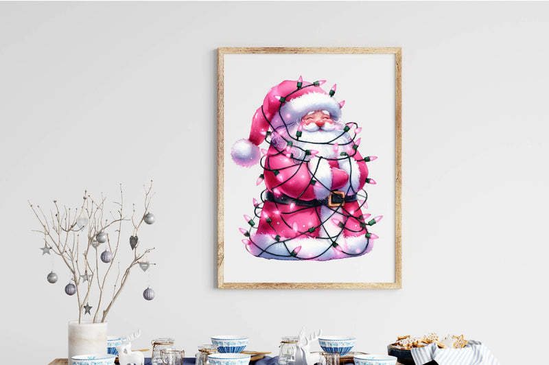 Pink Santa Claus Clipart Bundle - CraftNest - Digital Crafting and Art