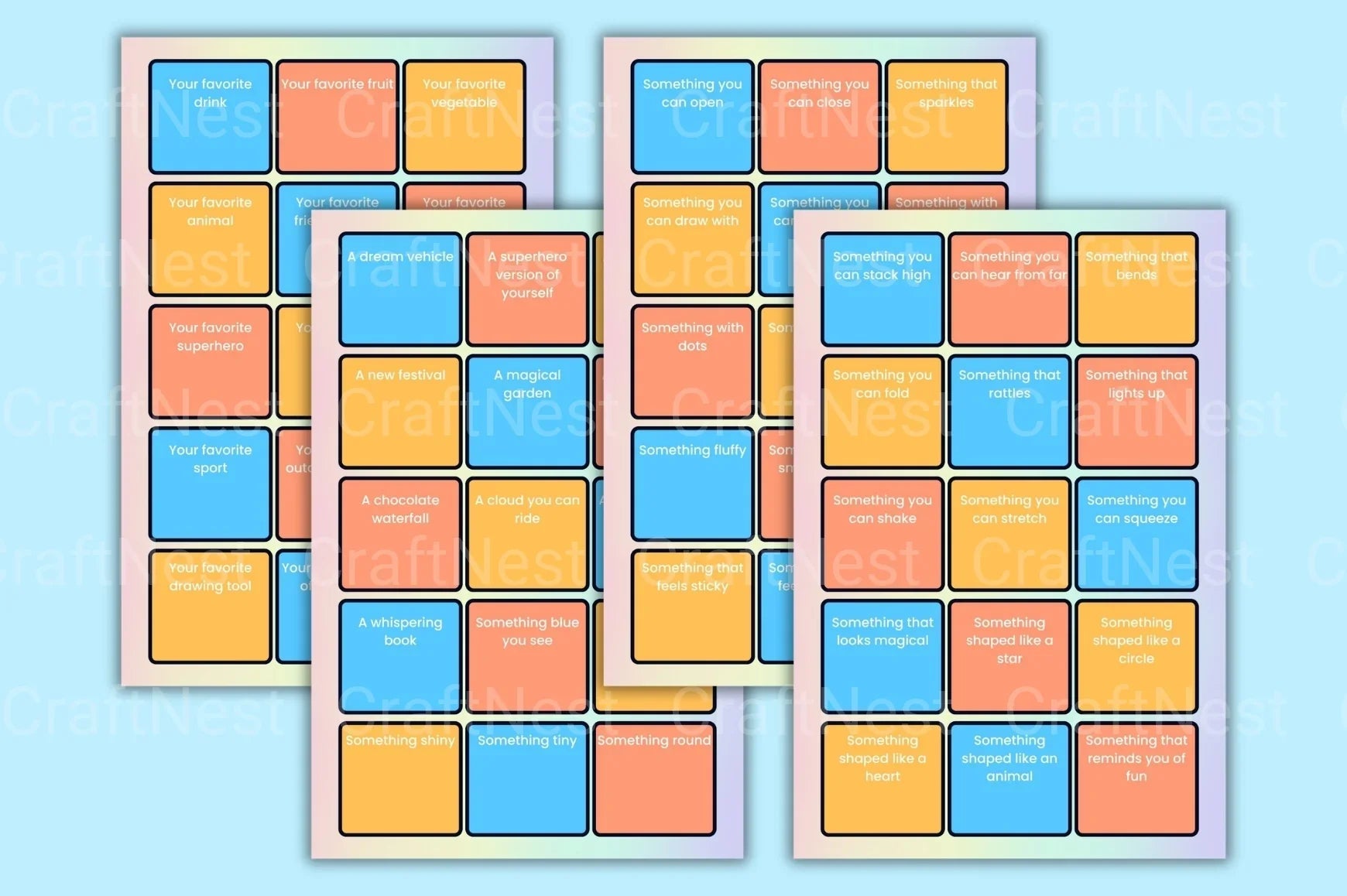 Kids Idea Booster Cards for Creative Play - CraftNest - Digital Crafting and Art