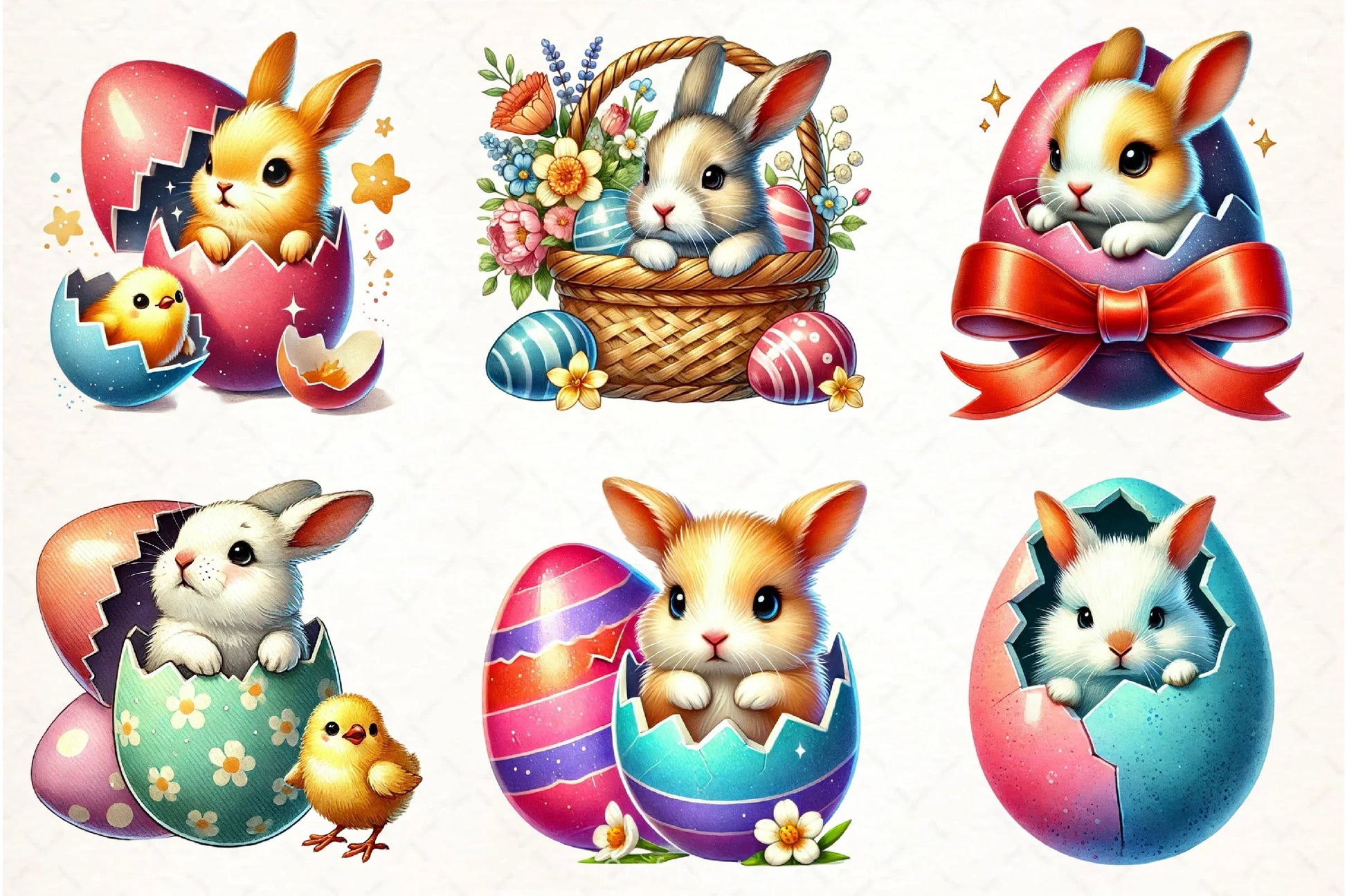 Easter Peeking Bunny Clipart Bundle - CraftNest - Digital Crafting and Art