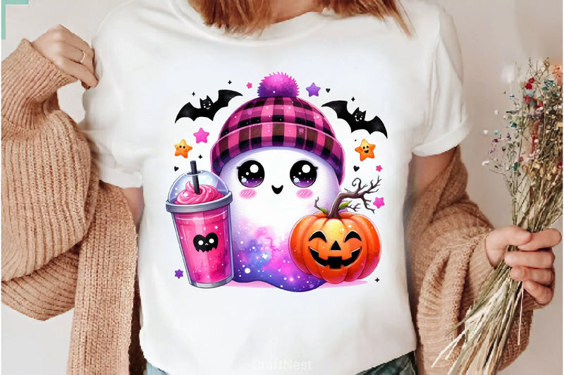 Cute Ghost Cute Halloween Clipart Bundle 11 - CraftNest - Digital Crafting and Art