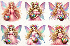 Fairy Easter Girl Clipart Bundle - CraftNest - Digital Crafting and Art