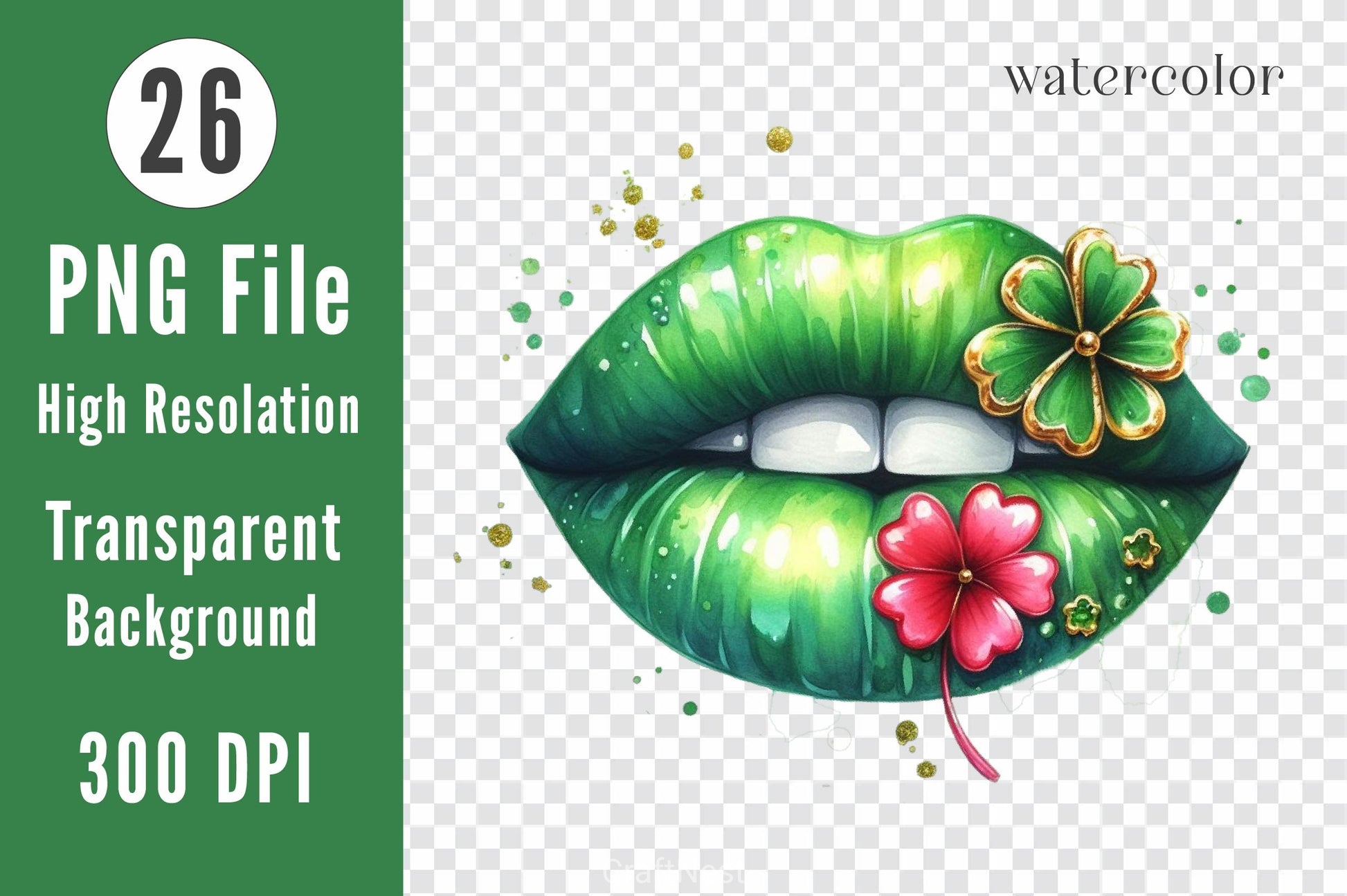 St Patrick's Day Lips Clipart Bundle - CraftNest - Digital Crafting and Art