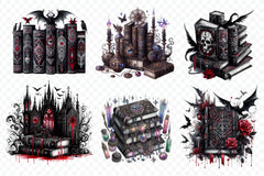 Gothic Fantasy Books Clipart Bundle - CraftNest - Digital Crafting and Art