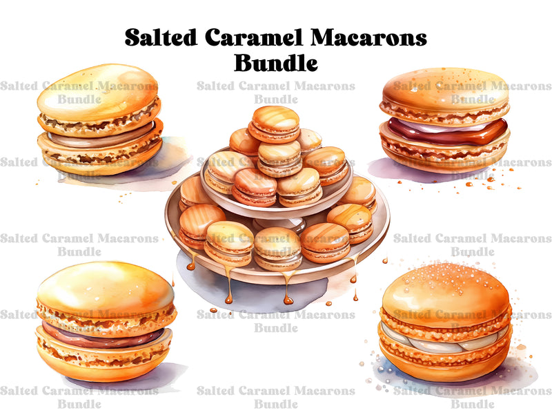 Salted Caramel Macarons Clipart - CraftNest