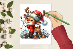 Christmas Reindeer Clipart Bundle - CraftNest - Digital Crafting and Art