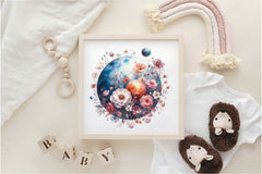 Vintage Floral Moon Clipart Bundle - CraftNest - Digital Crafting and Art