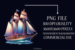 Schooner Ship Clipart Bundle - CraftNest - Digital Crafting and Art