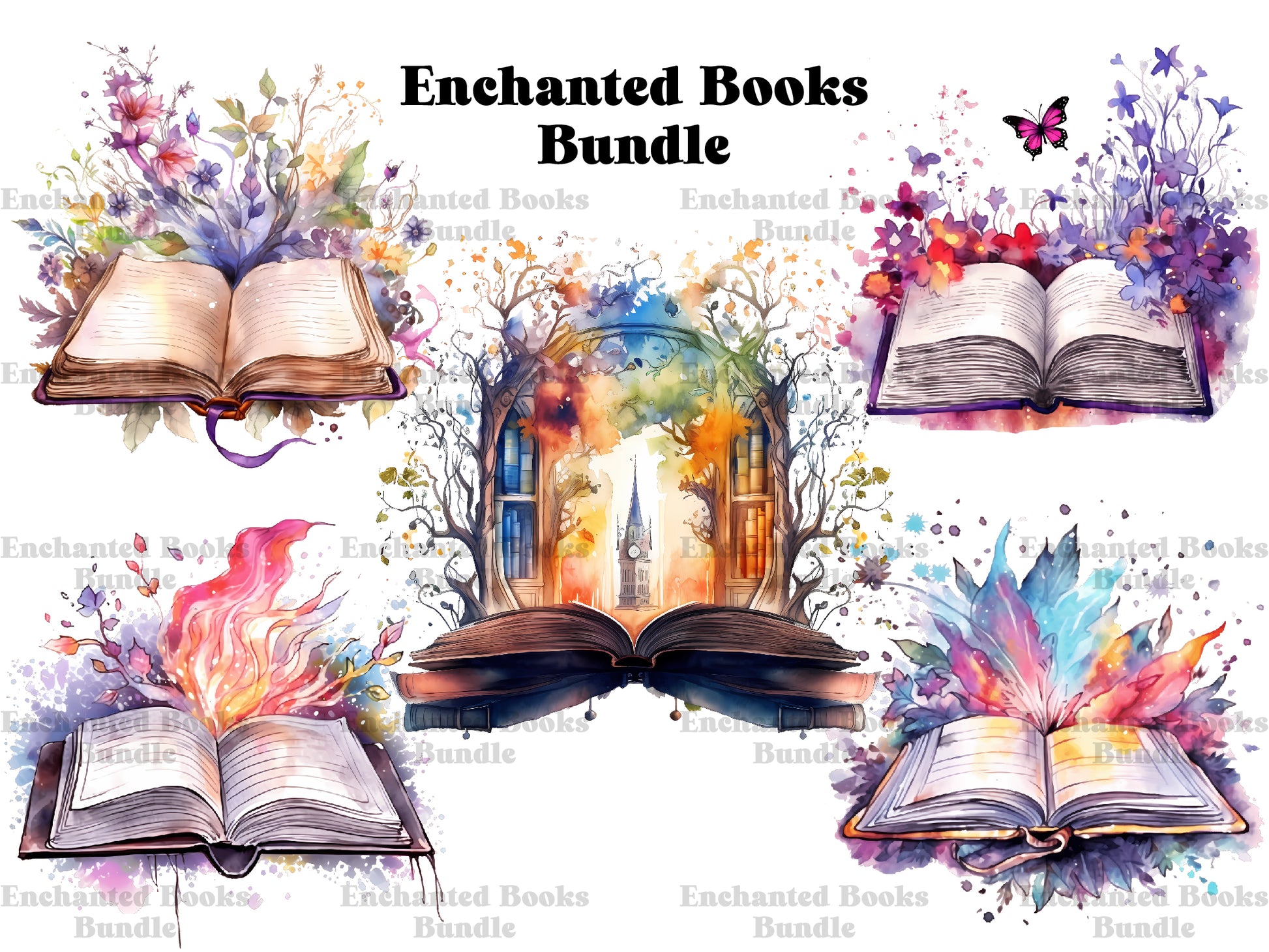 Enchanted Books Clipart - CraftNest