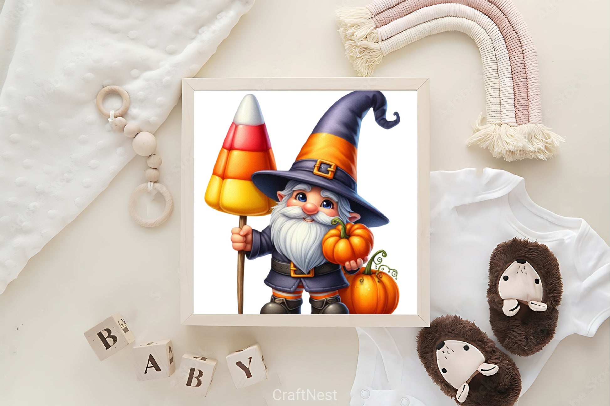 Halloween Gnome & Corn Clipart Bundle - CraftNest - Digital Crafting and Art