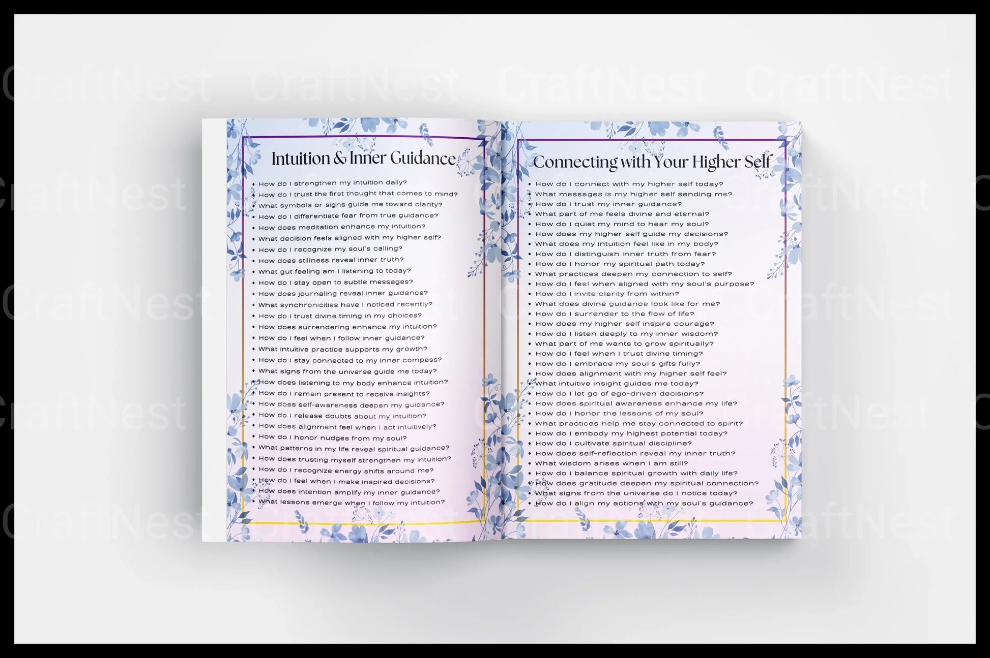 Manifestation Prompts Book for Personal Growth - CraftNest - Digital Crafting and Art