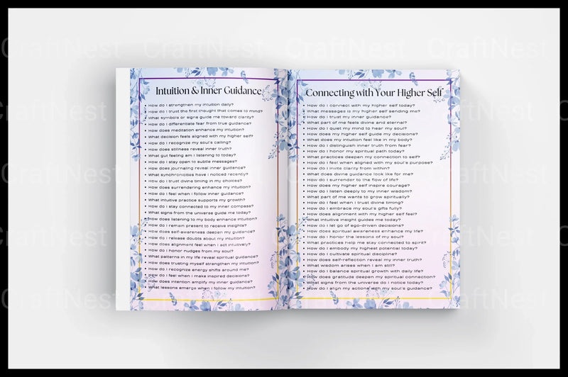 Manifestation Prompts Book for Personal Growth - CraftNest - Digital Crafting and Art