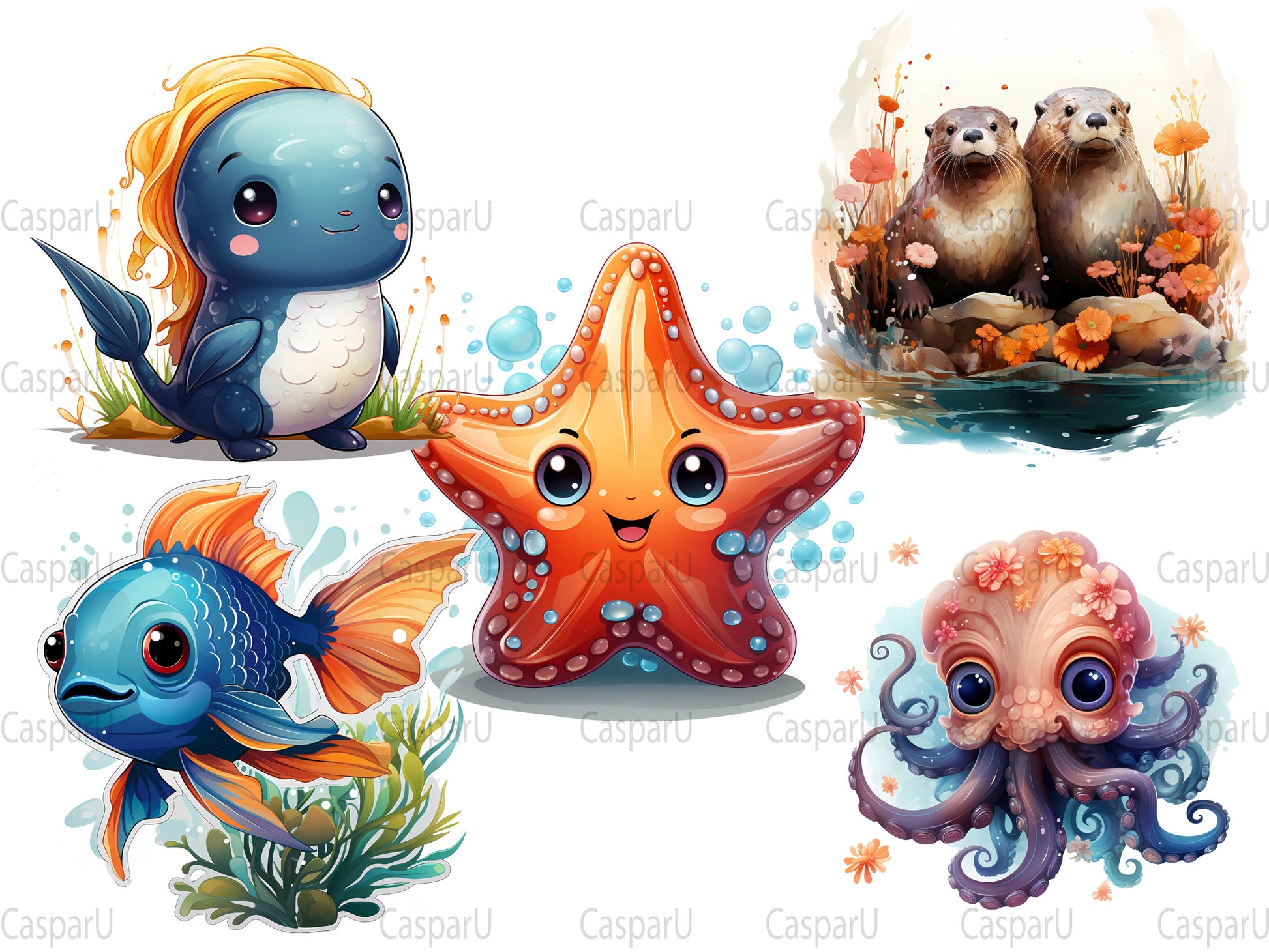 Cute Under The Sea Clipart - CraftNest