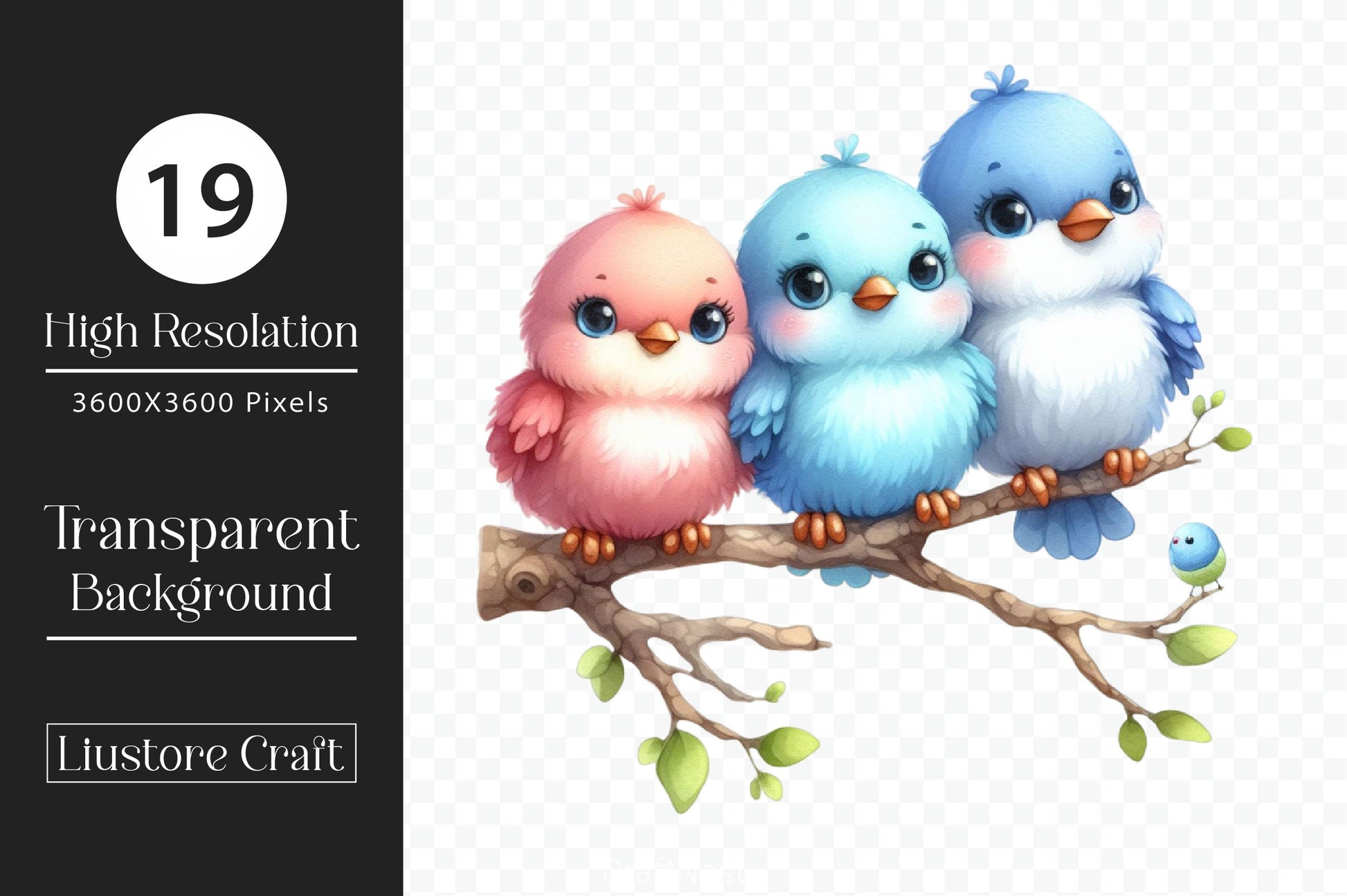 Cute Birds Clipart Bundle - CraftNest - Digital Crafting and Art